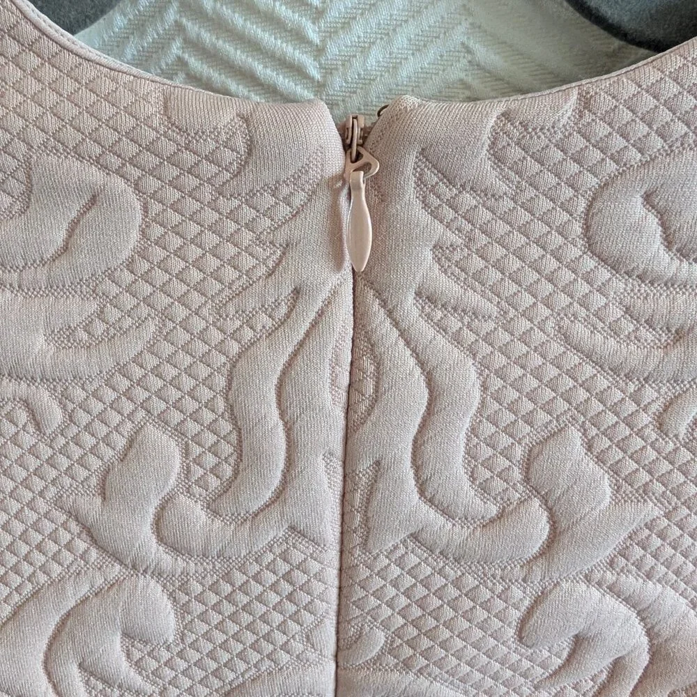Bebe Addiction Dusty Rose Pink Bejeweled Bodycon Mini Dress Long Sleeve Size XXS - Picture 8 of 12